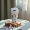 Limei Ceramic Crayon Shin-chan Xiaobai, genuine ceramic cups, water cups with LIDS, coffee cups, high appearance level, design sense, cute children Specification image